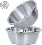 Paoli 304 Stainless Steel Fine Mesh Colander Set, 2QT Large Capacity Strainer with Mixing Bowl — Rinse Fruits, Veggies, Rice & Drain Pasta, Dishwasher Safe (2-Piece)