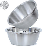 Paoli 304 Stainless Steel Fine Mesh Colander Set, 3.5QT Large Capacity Strainer with Mixing Bowl — Rinse Fruits, Veggies, Rice & Drain Pasta, Dishwasher Safe (2-Piece)
