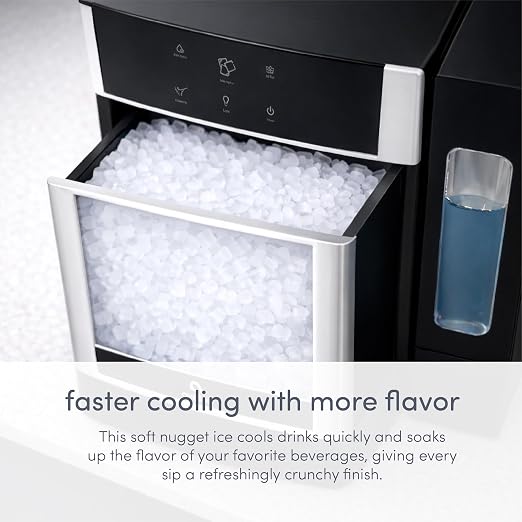 Avalon Nugget Ice Maker Chewable Ice 38 lbs Per Day, One Click Operation, Large Ice Storage, 1 Gallon Water Tank
