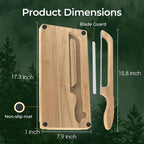 Upgrade Bread Bow Knife and Board Set,Sourdough Bread Slicer and Bread Cutting Board with Magnetic Storage,Space-saving,Right & Left Handed,Perfect for Bagels,Homemade,Ideal Baking Gifts for Woman