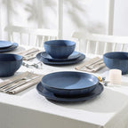 Stone Lain Rio 4-Piece Pasta Bowl Set Stoneware, Blue