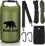 Foilswirl 1 Set Bear Food Bag for Camping Ultralight Food Hanging System Includes Waterproof Bear Bag, Nylon Ropes, Hooks for Camping Backpacking