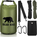 Foilswirl 1 Set Bear Food Bag for Camping Ultralight Food Hanging System Includes Waterproof Bear Bag, Nylon Ropes, Hooks for Camping Backpacking
