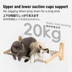 Cat Wall Shelves, Corner Climbing Shelf Perches, Kit Shelf, Suct Cup Support, Load-Bearing 20kg