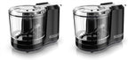 BLACK+DECKER 1.5-Cup Electric Food Chopper, One Touch Pulse, 150W Motor, Stay-Sharp Blade, Dishwasher Safe (Pack of 2)