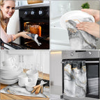 Boyiee Set of 6 Marble Kitchen Towels Gold Black Marble Tea Dish Towels 24 x 16 Inches Modern Absorbent Hand Washcloths Housewarming Gifts for Farmhouse Kitchen Bathroom Decorations