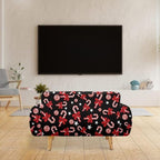 FKELYI Christmas Easy Going Stretch Sofa Slipcover Candy Cane Sofa Couch Cover Non-Slip Sofa Slipcovers Washable Furniture Protector L