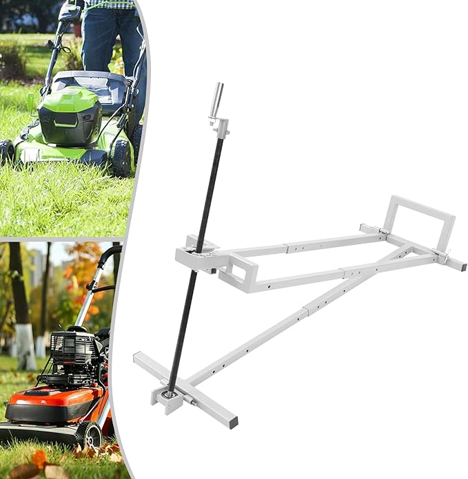 Lawn Mower Lift, 880Lbs Lawn Mower Lift Carbon Steel Lift Jack Freestanding Lawnmower Lift Tool Adjustable Lawnmower Lifts w/o Wheel for Garden Tractors All-Terrain Maintenance and Repair