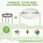 iDavosic.ly 7 Tier Large Plant Stand Indoor, 10 Inch Wide Tall Corner Metal Plant Stands Outdoor for Multiple Plants, Folding Tiered Flower Display Holder Rack Shelf, White
