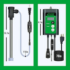1800W Fully Submersible Water Heater for Hot Tub & Above Ground Pool – Portable Immersion Electric Heater with GFCI & Thermostat for Bathtub, Inflatable Pool, Baptistry, Sap and Bucket