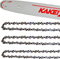 KAKEI 16 Inch Chainsaw Bar& Chain Combo - 3/8" LP Pitch, .050" Gauge, 56 Drive Links Fits Craftsman, Poulan, Ryobi, Echo, Greenworks& More (3 Chains+ 1 Bar)