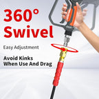Pressure Washer Hose 125FT, 4800PSI High Tensile Wire Braid Kink Resistant Power Washer Extension Hose, 3/8" Flexible Replacement Hose with 3/8 Quick Connect