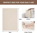 Homaxy 100% Cotton Oversized Waffle Weave Kitchen Towels, 5-Pack, Beige | 20 x 28 Inches, Ultra Soft Absorbent Dish Towels, Quick Drying Large Cleaning Towels