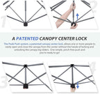 EAGLE PEAK 13x13 Straight Leg Pop Up Canopy Tent Instant Outdoor Canopy Easy Single Person Set up Folding Shelter w/Auto Extending Eaves 169 Square Feet of Shade (Light Pink)