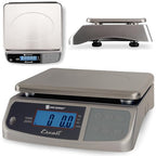 San Jamar Digital Food Scale, Battery Operated with 66 Pound Capacity for Cooking, Baking, Meal Prep, Diet Tracking, Stainless Steel, 6.82 Pounds, Silver