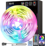 smareal 50ft Led Lights for Bedroom, Led Strip Lights Color Changing Led Lights with 44 Key IR Remote, Led Light Strips for Bedroom Party Home Decoration