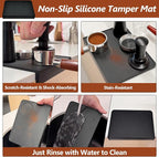 7 Pcs 53mm Espresso Accessories Kit, Spring Loaded Calibrated Tamper, WDT Tool, Coffee Measuring & Espresso Cup and Tamper Mat, Puck Screenr & Dosing Funnel, Fit 54mm Espresso Machines & Portafilters