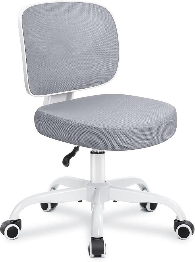 Primy Kids Desk Chair, Pink Study Chair for Boys Girls with Height Adjustable, Swivel Mesh Task Student Chairs for 4-12, Growing Teen Office Chair for Home/School/Office(Gray)