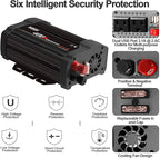 400W Car Power Inverter, DC 12V to 110V AC Converter with 2 Charger Outlets and Dual 3.1A USB Ports Cigarette Lighter Socket Adapter(Black)