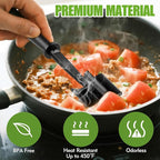 5 Curved Blades Meat Chopper for Ground Beef Hamburger Turkey | Heat-Resistant Ground Beef Masher, Mix and Chop Meat Chopper, Non-Slip and Ergonomic Meat Masher