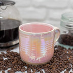 Elanze Designs Glossy Reactive Glaze Large 17 Fluid Ounce Everyday Kitchen Food Grade Ceramic Stoneware Coffee Mug Cup with Comfort Curved Handles, Set of 4, Rose Pink