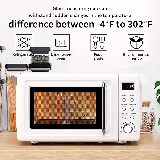 77L Glass Measuring Cup, [Double-Sided Measuring Scale, Insulated handle, V-Shaped Spout], High Borosilicate Glass Measuring Cup for Kitchen or Restaurant, Easy To Read, 500 ML (0.5 Liter, 2 Cup)