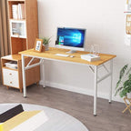 SogesGame 47 inches Computer Desk Folding Table Small Writing Desk Compact Desk Foldable Desk No Install Needed,Teak White,LP-AC5YW-120