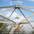 CROWN SHADES 12x12 Pop up Gazebo with Mosquito Nettings, Patented Center Lock 6-Sided Portable Gazebo, 300D Silver-Coated Fabric UV Resistant, Pop Up Canopy Tent for Patio, Party, Red&Grey