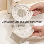 Ceramic Citrus Lemon Orange Juicer Manual Squeezer, Hand Juicer Reamer | Rotation Press with Strainer Lid, Spout, Handle, Dishwasher Safe, Easy to Clean