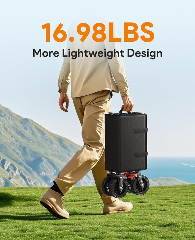 Wagons Carts Foldable, Collapsible Foldable Wagon 330lbs Capacity, Large Capacity Wagon Cart with All-Terrain Wheels,Heavy Duty Utility Wagon Cart with Brakes for Camping Shopping Sports