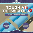Buffalo Blizzard Supreme Plus 16 ft x 36 ft Rectangular Winter Pool Cover | Tan/Silver | Heavy Duty for Above Ground Swimming Pools | Easy Install | Cold & UV Resistant | Seasonal Debris Protection