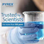 PYREX Griffin Borosilicate Glass Beaker - Low Form Graduated Measuring Beaker with Spout – Premium Scientific Glassware for Laboratories, Classrooms or Home Use - PYREX Chemistry Glassware, 2L, 2/Pk