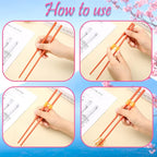 5 Pairs Reusable Chopsticks Helpers Training Chopstick for Beginner Replaceable Practice Chopsticks Non-slip Training Chopstick for Adults Learner(Alloy,Mixed Color)