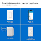 Lutron Caseta 3 Way Smart Dimmer Switch Kit, w/ Wireless 3 way Pico Remote and Bracket, Light Switch for LED Lights, No Neutral Required, P-PKG1WB-WH