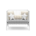 Graco Teddi 4-in-1 Convertible Mini Crib with Bonus Water-Resistant Mattress (White) – GREENGUARD Gold Certified, 2.75-Inch Mattress Included, Convenient Size, Easy 30-Minute Assembly