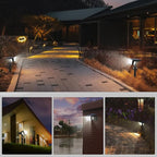 Solar Spot Lights Outdoor IP65 Waterproof, 53 LEDs Solar Powered Garden Yard Lights Outdoor 3 Modes Landscape Spotlight Wall Light with Auto On/Off for Driveway Porch 2 Pack (Cool White)