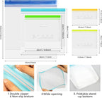 SPLF 12 Pack Reusable 2 Gallon Freezer Bags Dishwasher Safe | Extra Large Reusable Freezer Bags 2 Gallon, Leakproof BPA Free Food Storage Bags for Marinate Meat, Veggies, Bread, Travel