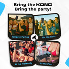 The Kong 2.0 - A Portable Can or Bottle Cooler/Cup With A Detachable, Expandable, Hose To Funnel Your Drink (Black)