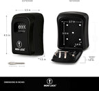 Iron Lock® Medium Wall Mount Combination Key Lock Box, Outdoor (Black) | Screw-in wall mount (4 screws + 4 anchors) — not magnetic, does not hang; weather-resistant zinc alloy, includes key hanger