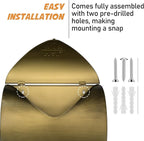 Outdoor Wall Mount Mailbox, 13 x 3.24 x 10.3 inch Antique Brass Waterproof Mail Box, Heavy Duty Wall-Mounted Mailboxes for Home, Envelopes, Magazines & Small Packages