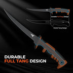 KastKing Ultimate Angler 7" Fillet Knife, Fishing Knife for Men | Vanadium Stainless Steel Blade, Non-Slip Handle, Corrosion-resistant, Sheath with Sharpener & Line Cutter