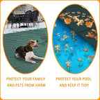 Swimming Pool Safety Underground Pool Cover, Swimming Pool Safety Cover, Cold Resistant Pool Cover 18' X 36' Contains All Hardware for Installation, Sturdy and wear-Resistant, Green