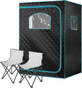 Full Size Infrared Sauna for Home, 2 Person Large Space Personal Home Sauna for Relaxation & Detox, 1500W Dry Heating Technology Indoor Saunas