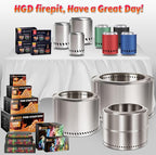 HGD (6 Pack) Magic Campfire Fire Color Changing Packets for Fire Pit, Indoor/Outdoor Fireplace, Bonfire - Rainbow Magical Flame, Camping Accessory, Compatible with Wood