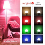 Sengled Color Changing Bulbs That Works with Alexa, Google Home, 3 Pack Starter Kit with Smart Switch, RGB Light A19 E26 Dimmable LED 60W Equivalent, 800LM, 5 Piece Set, White, 3 Count