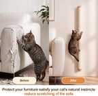84" Tall Wall Mounted Cat Scratcher Post, Cat Wall Shelves Furniture, 6 Pcs 14 Inch Sisal Climbing Poles with 5 Brackets, Kitten Modular Scratch Tower, Space Saving Pet Supplies