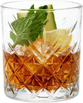 Restaurantware Timeless 12 Ounce Old Fashioned Glasses Set of 12 Etched Whiskey Glasses - Dishwasher-Safe Chip-Resistant Clear Glass Old Fashioned Glassware Lead-Free For Cocktails Or Beverages