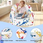 Cuddly Toddler Chair, Kids Snuggly-Soft armchair,Kids Sofa Chair with Washable and Removable Cover,Toddler Foam Chair with Friendly Carrying Handle, Reading Couch for Boys and Girls