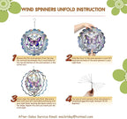 Wind Spinners Outdoor Butterfly Decorations - Birthday Gifts for Women Mom Grandma, Butterflies Hanging Wind Spinner 12 inch 3D Wind Sculptures for Garden Decor for Outside, Patio, Yard, Outdoor