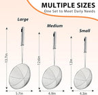 Swify Spider Strainer Set of 3 Asian Strainer Ladle Stainless Steel Wire Skimmer Spoon with Handle for Kitchen Frying Food, Pasta, Spaghetti, Noodle-30.5cm, 32cm, 35cm